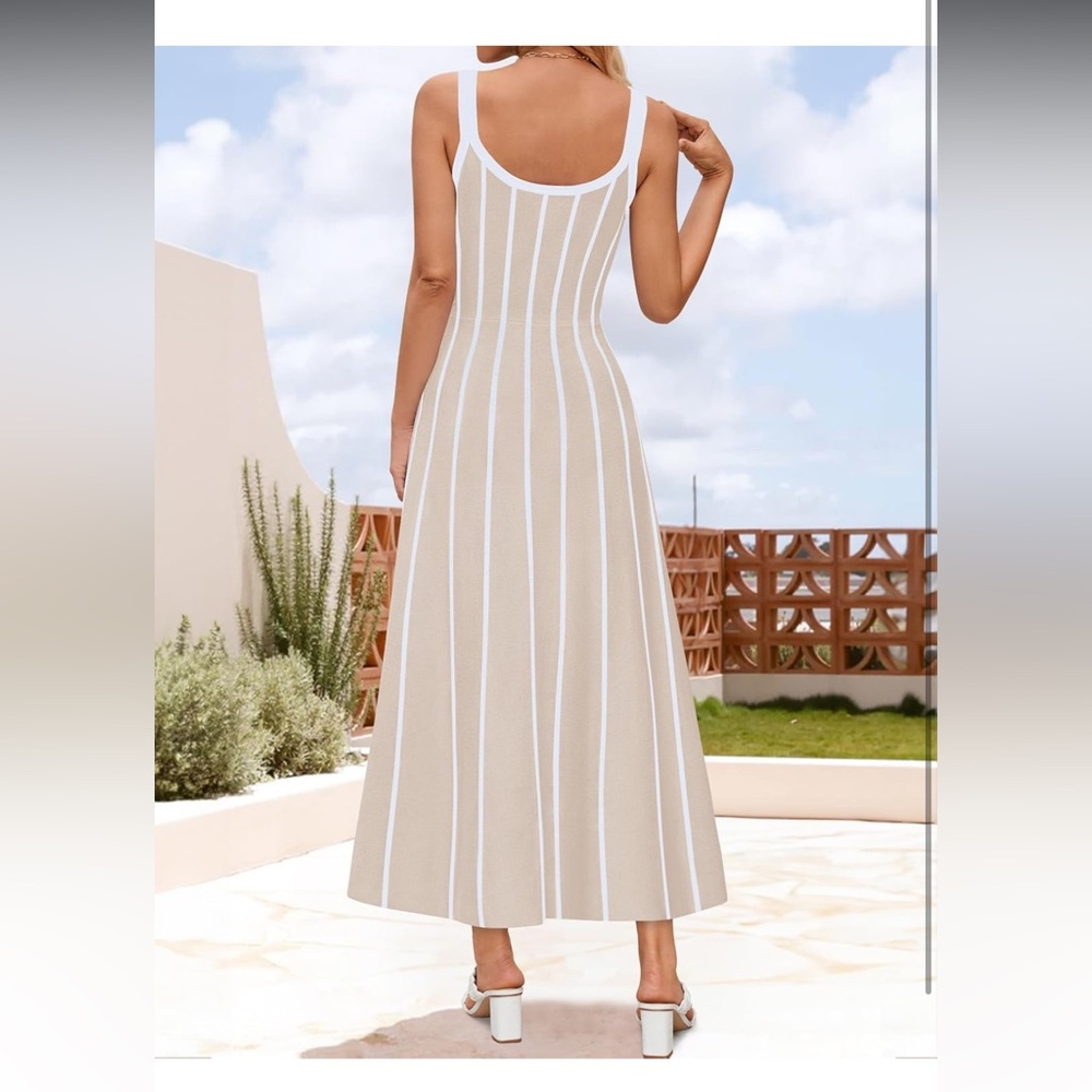 ✨NWT Swing Knit Midi/Maxi Dress Apricot - Picture 4 of 14